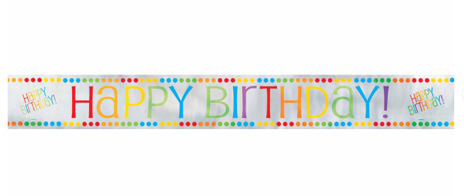 Rainbow Birthday Foil Banner