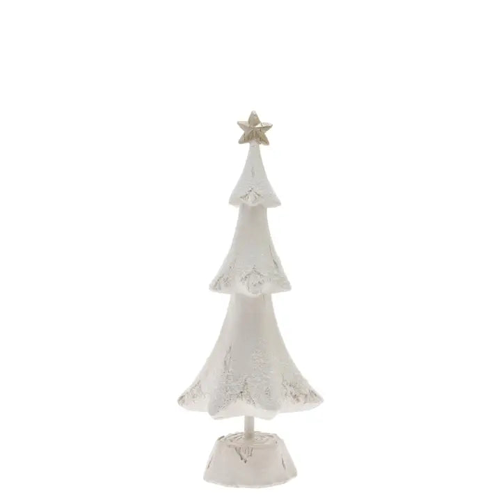 14.5" Tall Pearly Snow Tree Christmas Décor