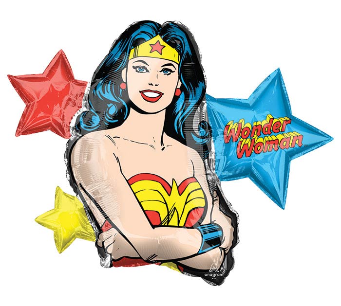 750 33" WONDER WOMAN SHAPE FOIL BALLOON