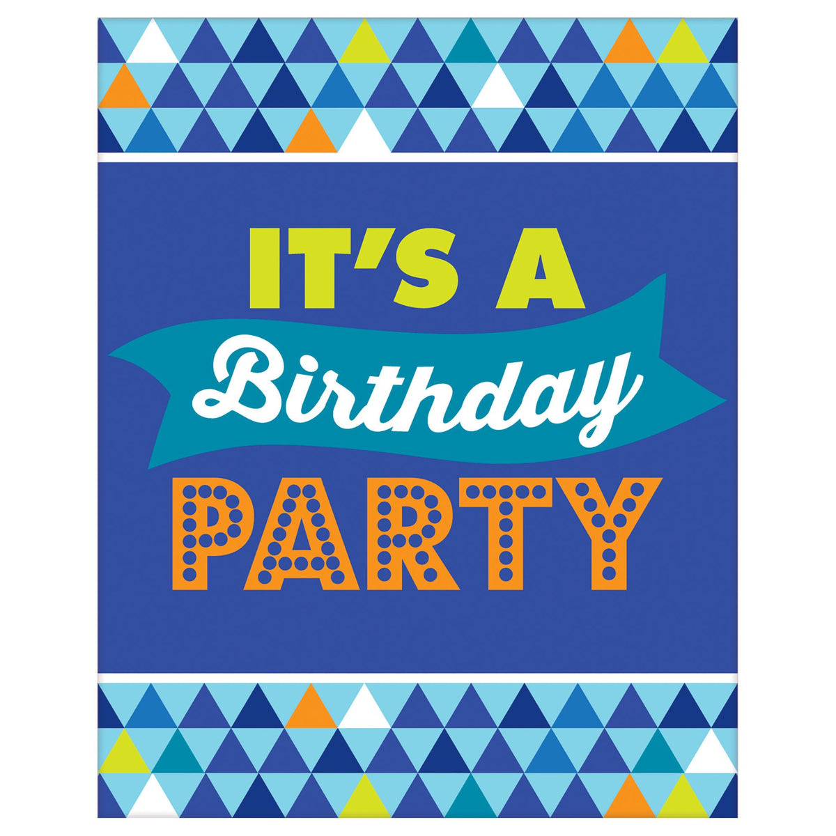 True Blue Birthday Postcard Invite 8ct