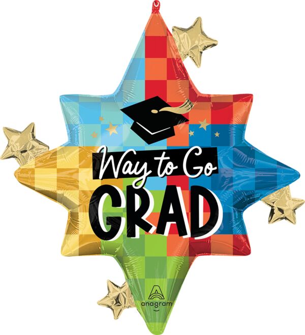 1058 29" Diploma Way to Go Grad Foil Balloon