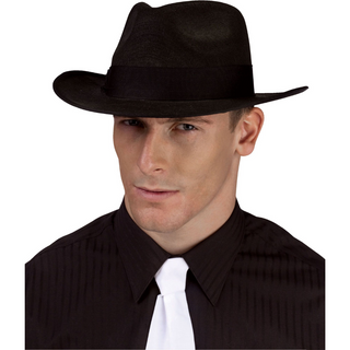 Character Hats - Sold Individually - BLACK FEDORA