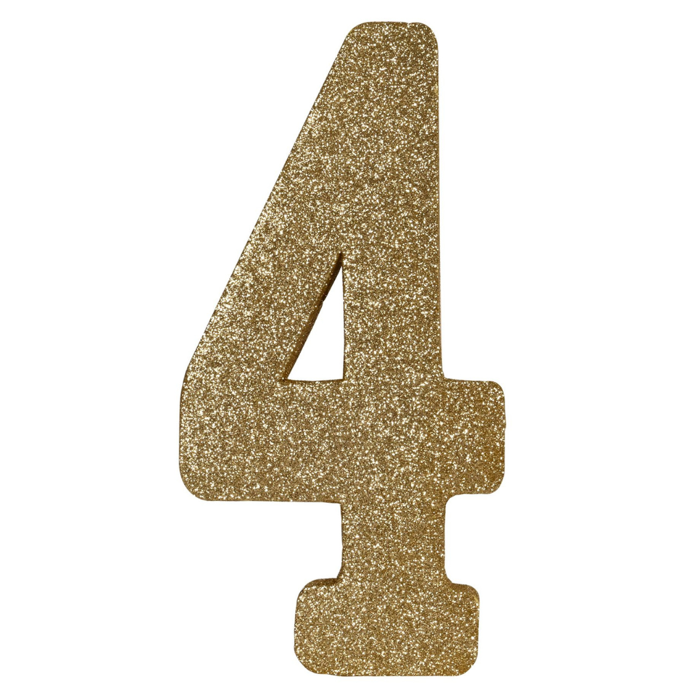 3-D Glittered "Numbers" Centerpiece