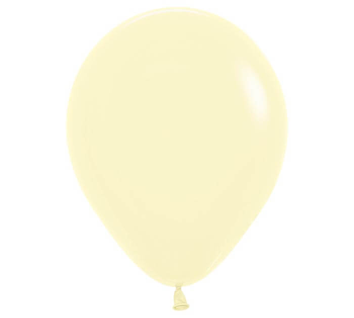 5" pastel matte yellow balloon