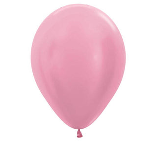 5" Pearl Latex Balloon - Pink / Air-filled