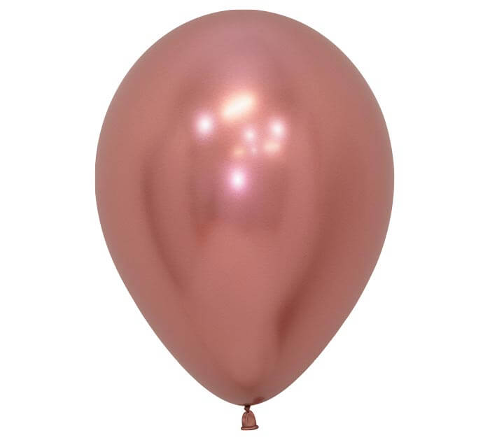 5" reflex rose gold balloon