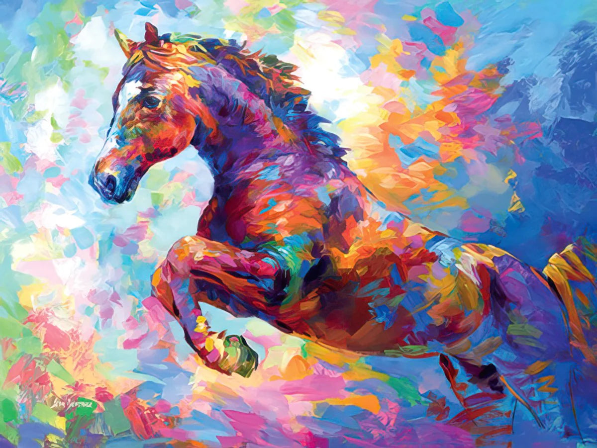 Birthday Card - Colorful Impressionism Horse