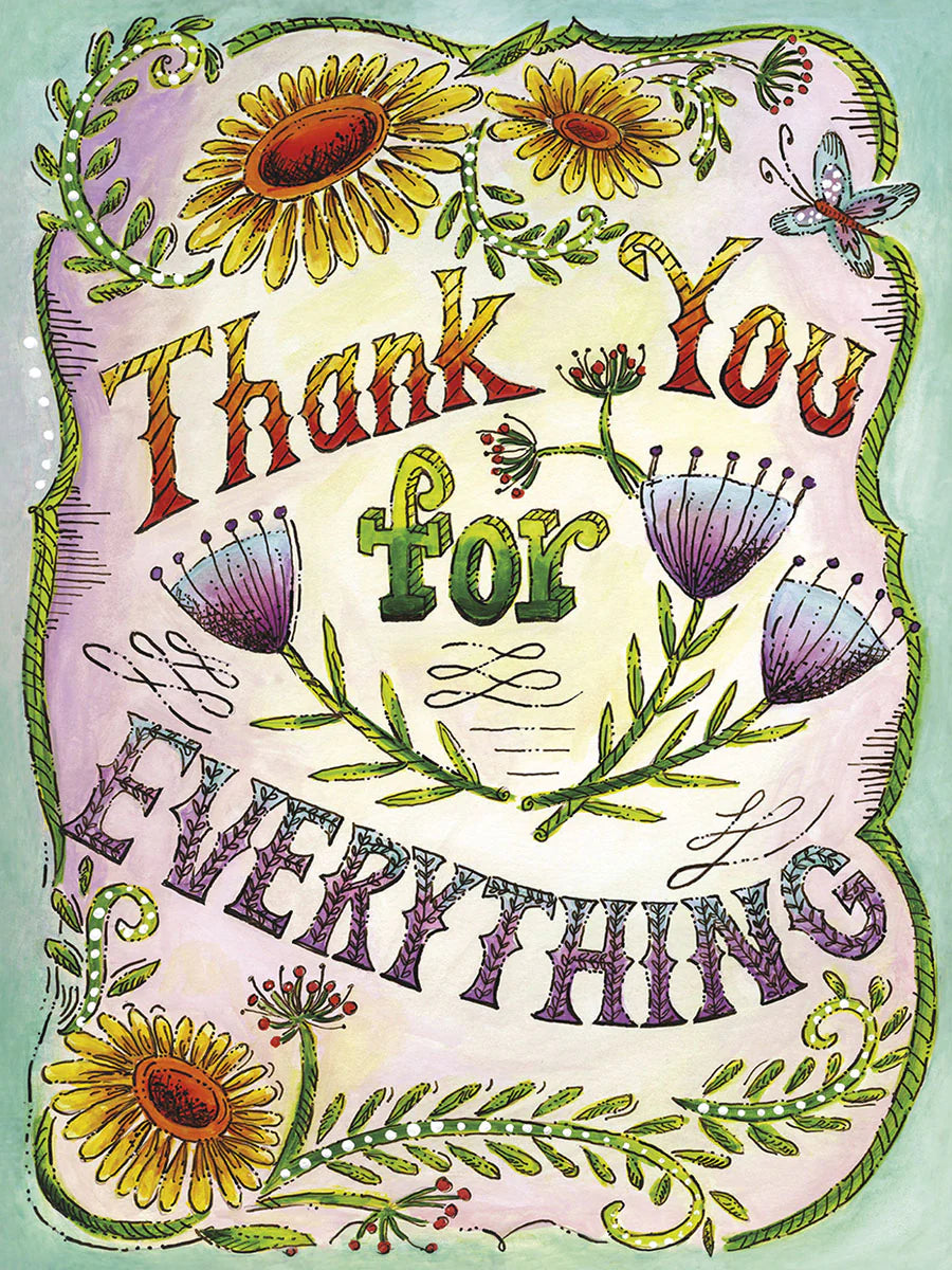 Thank You Card - Daisies and Greenery Thank You Card