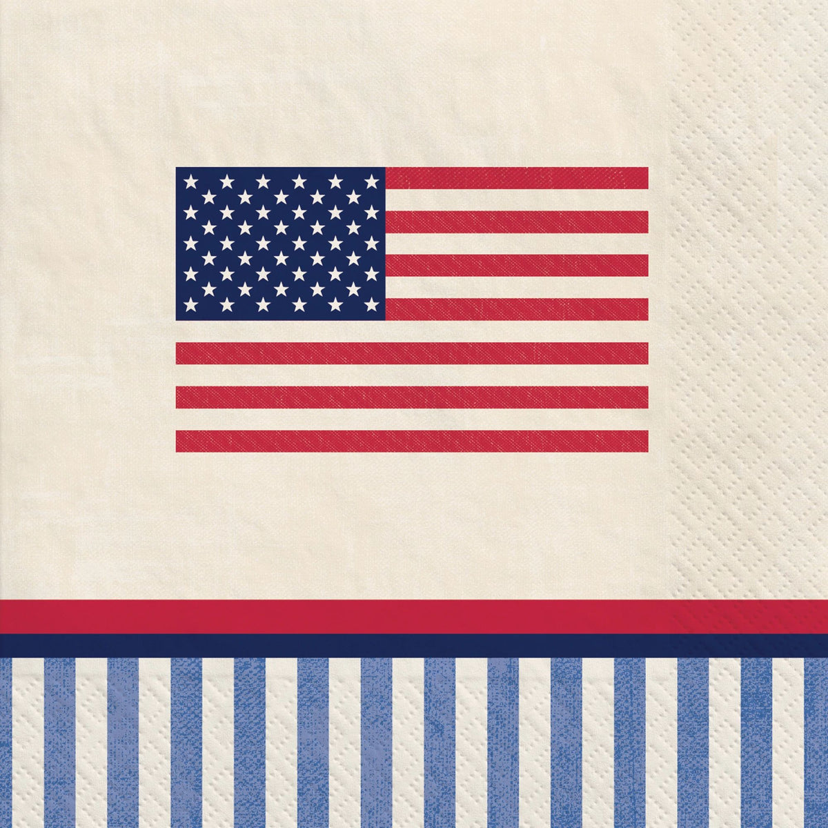 Americana Stripe Beverage Napkins