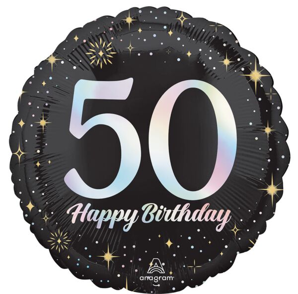 179 17" Sparkling Birthday 50 Balloon