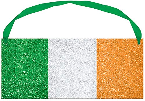 Small Glitter-Filled Irish Flag Sign