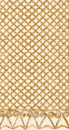 Botanical Cane Gold Guest Towel