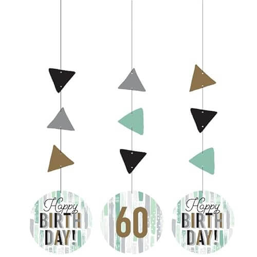 Minted Milestone Happy 60th Birthday Hanging Decor