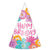 Pretty Petals "Happy Birthday" Cone Hat, - 8 Count -