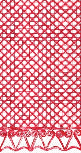 Botanical Cane Red Guest Towel