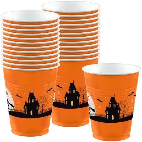 Vintage Halloween Printed Plastic Cups 16 Oz (6/36)