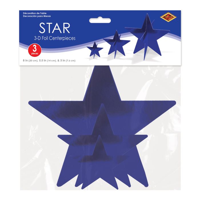 3-D Foil Star Centerpieces