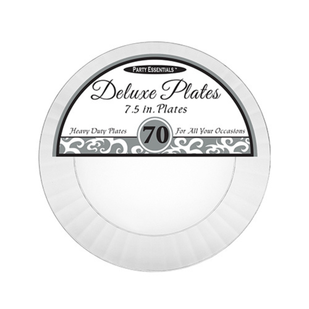 7.5″ DELUXE SALAD PLATES – CLEAR 70 CT.