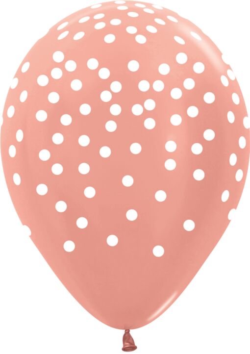 Confetti Metallic Rose Gold Latex Balloon 1ct, 11&quot; 