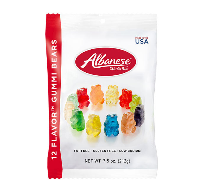 ALBANESE GUMMI BEARS 12 FLAVOR PEG BAG