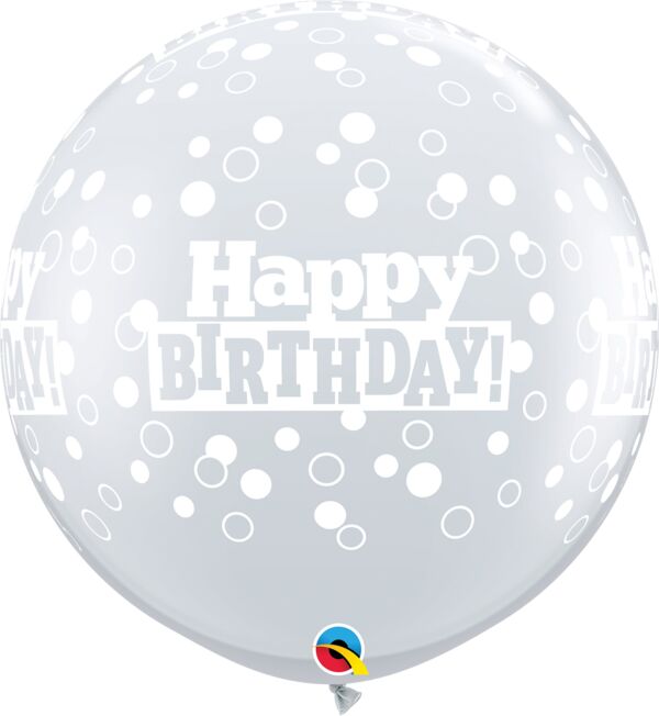 36" Bday Confetti Dots-A-Round Latex