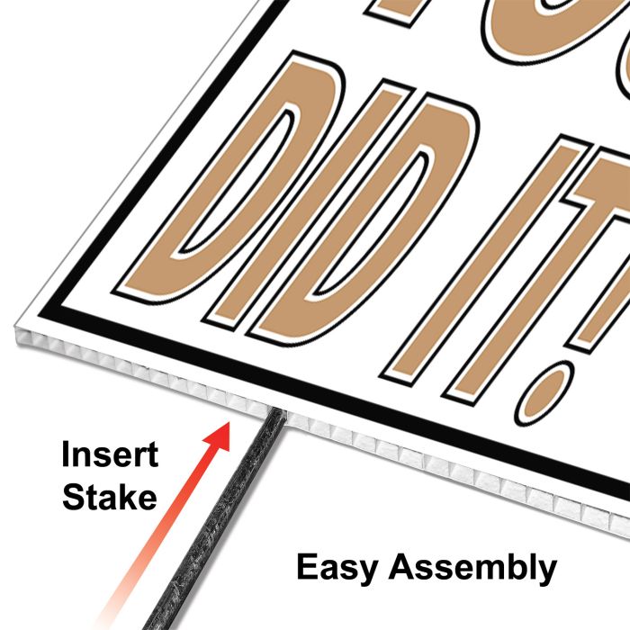 Plastic Jumbo Grad Yard Sign