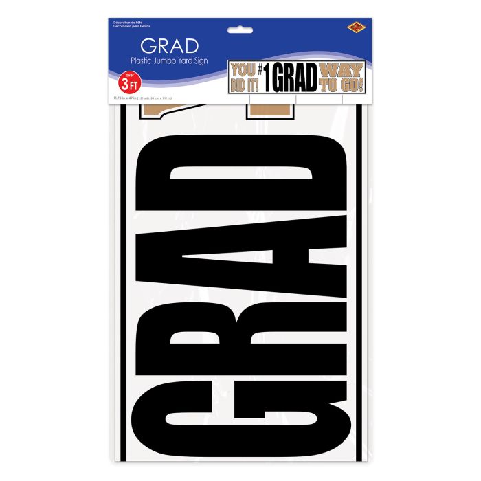 Plastic Jumbo Grad Yard Sign