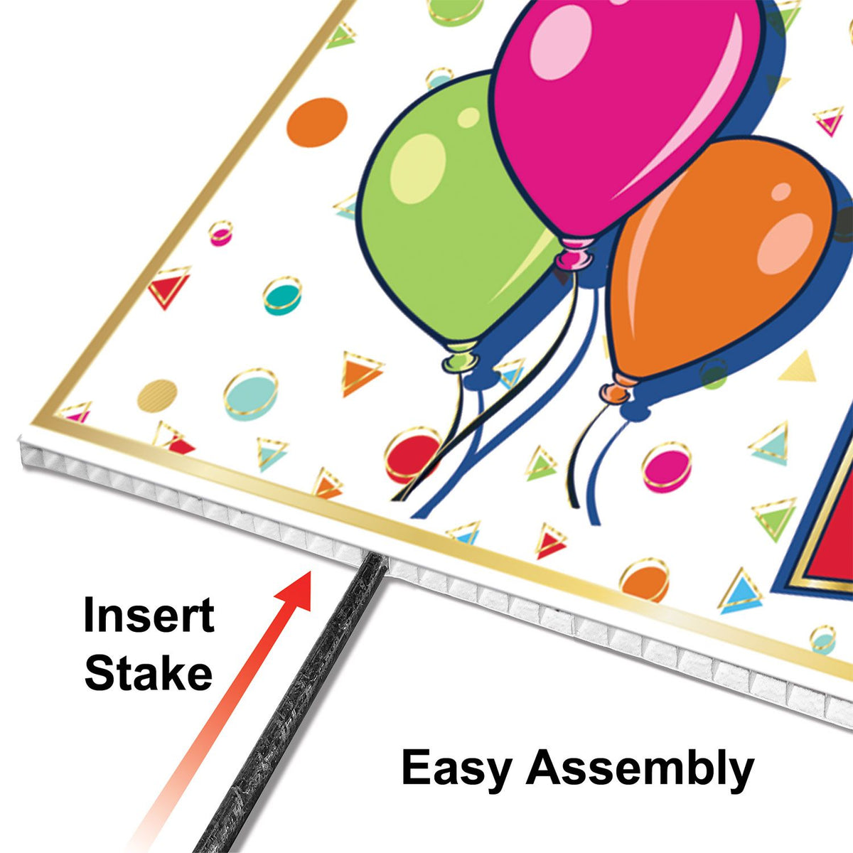 Plastic Jumbo Happy Birthday Yard Sign