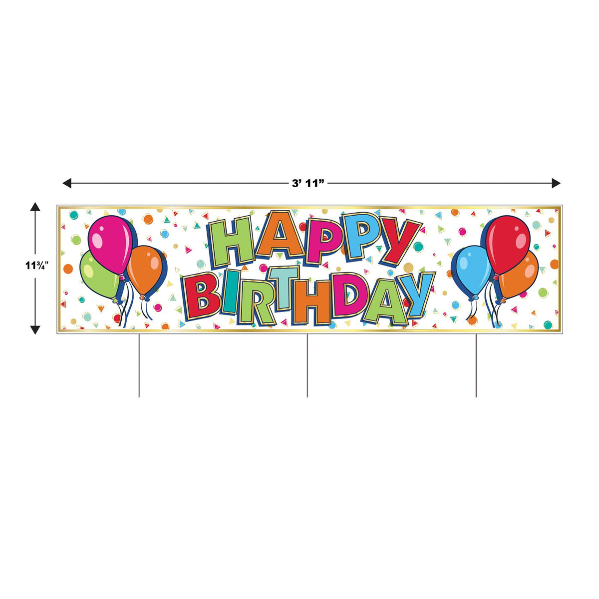 Plastic Jumbo Happy Birthday Yard Sign
