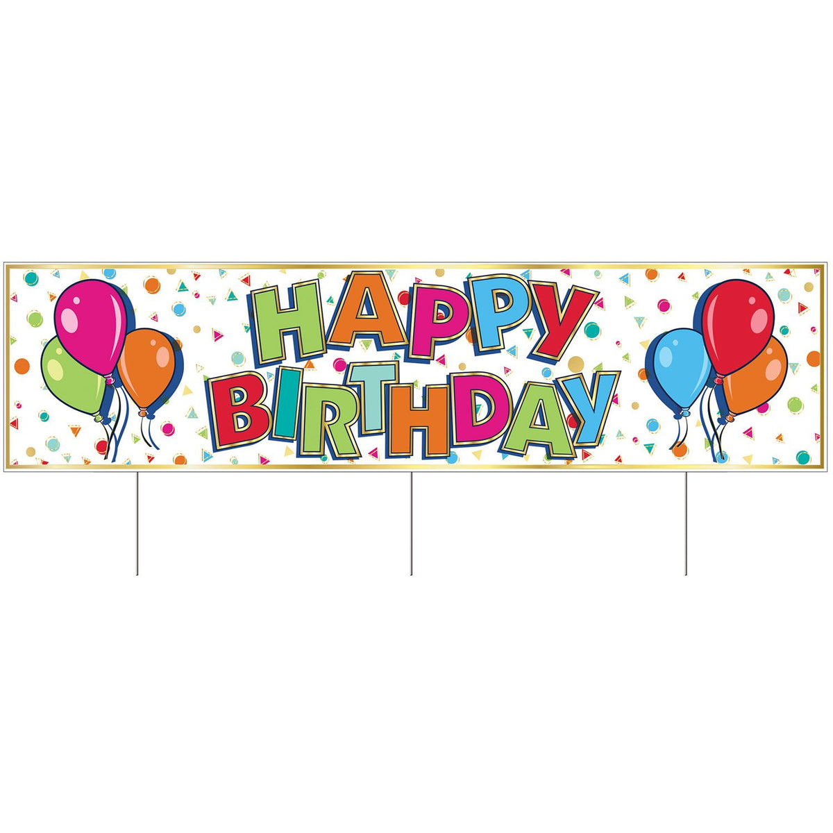 Plastic Jumbo Happy Birthday Yard Sign