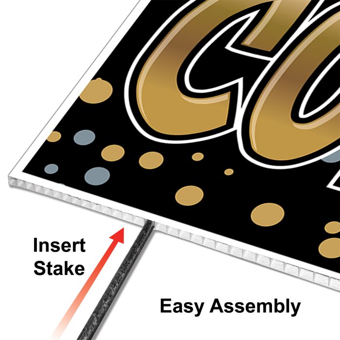 Plastic Jumbo Congratulations Yard Sign