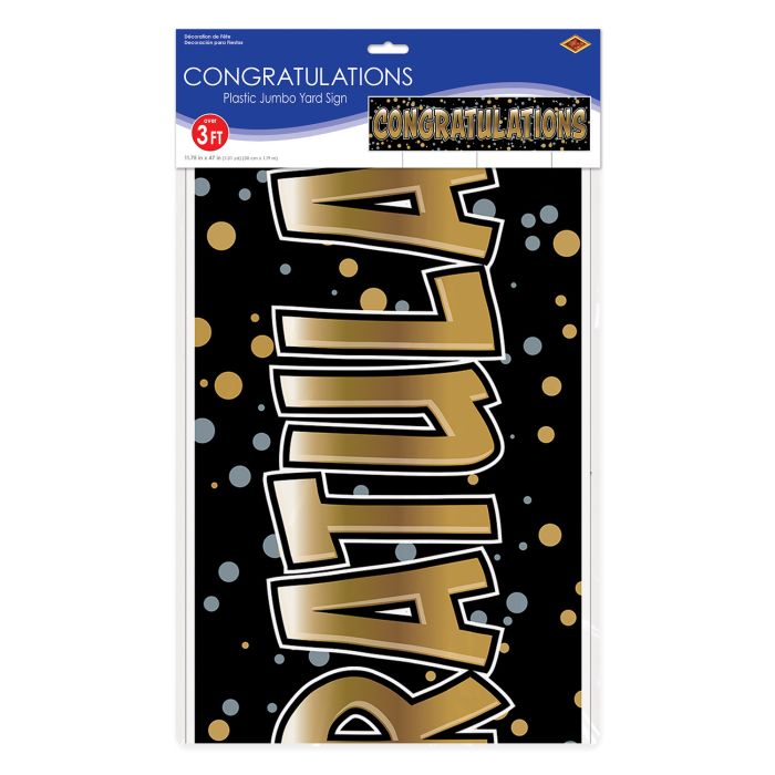 Plastic Jumbo Congratulations Yard Sign