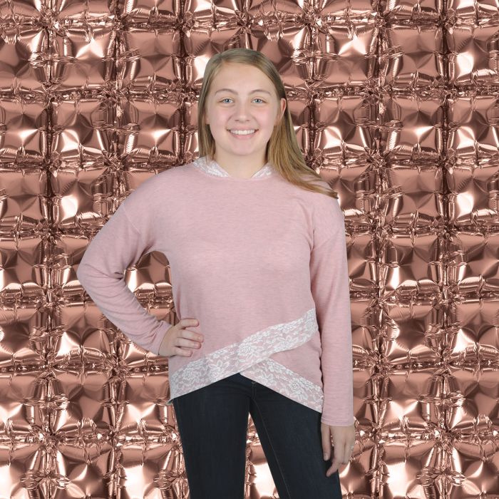 Foil Balloon Backdrop - Rose Gold