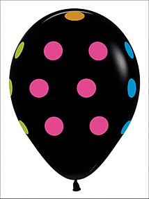 Multi Color Polk Dot Latex Balloon 1ct, 11&quot; 