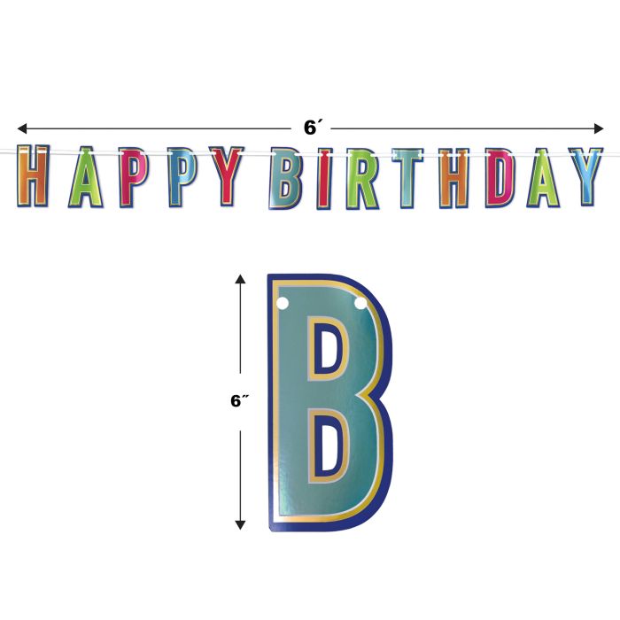 Foil Happy Birthday Streamer