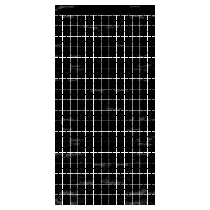 Metallic Square Curtain - Black
