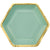 7" Hex Metallic Paper Plate - Willow