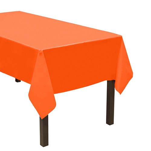 54″ x 108″ RECTANGULAR TABLE COVERS – NEON ORANGE