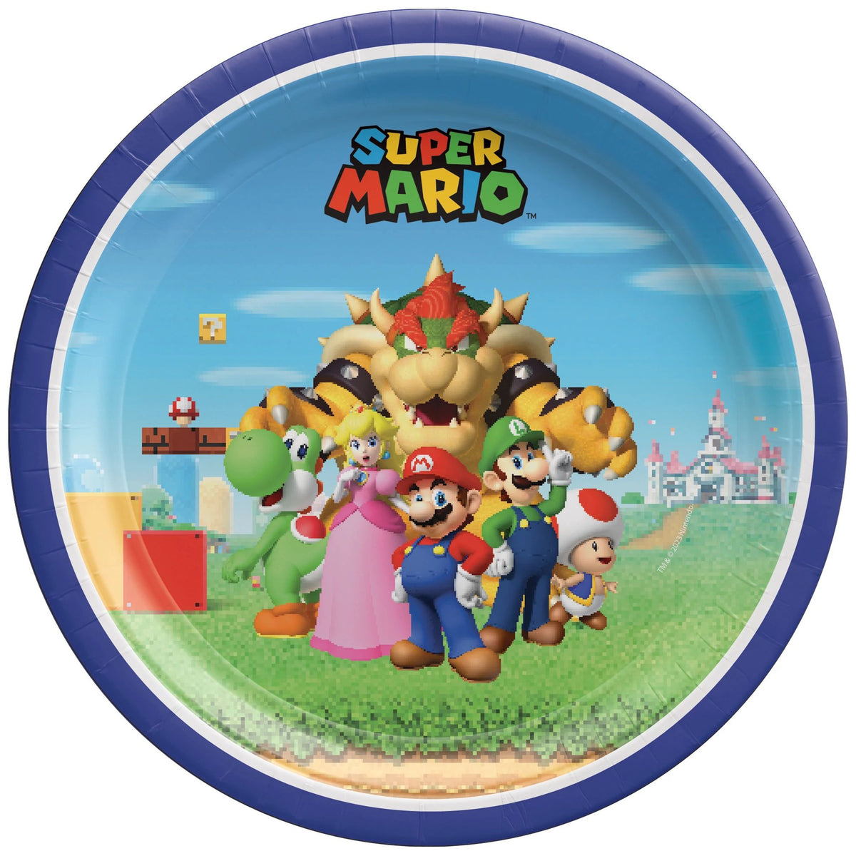 Super Mario Brothers 7&quot; Round Plates