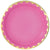 10" Metallic Paper Plate - Bright Pink