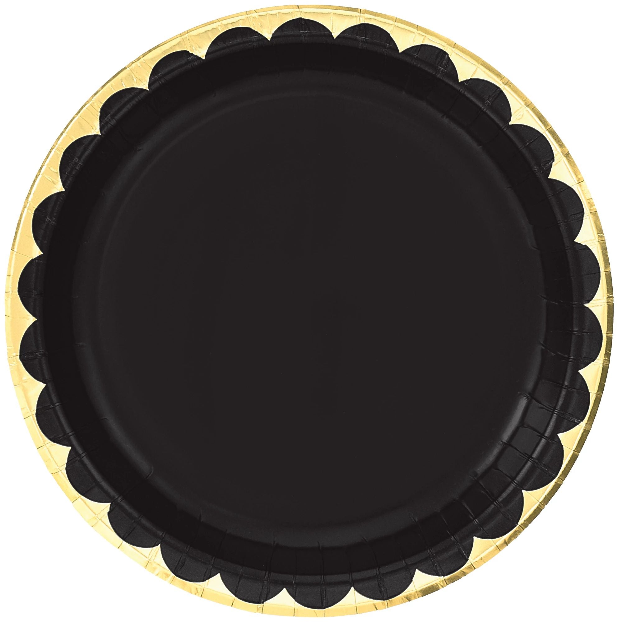 10" Metallic Paper Plate - Jet Black