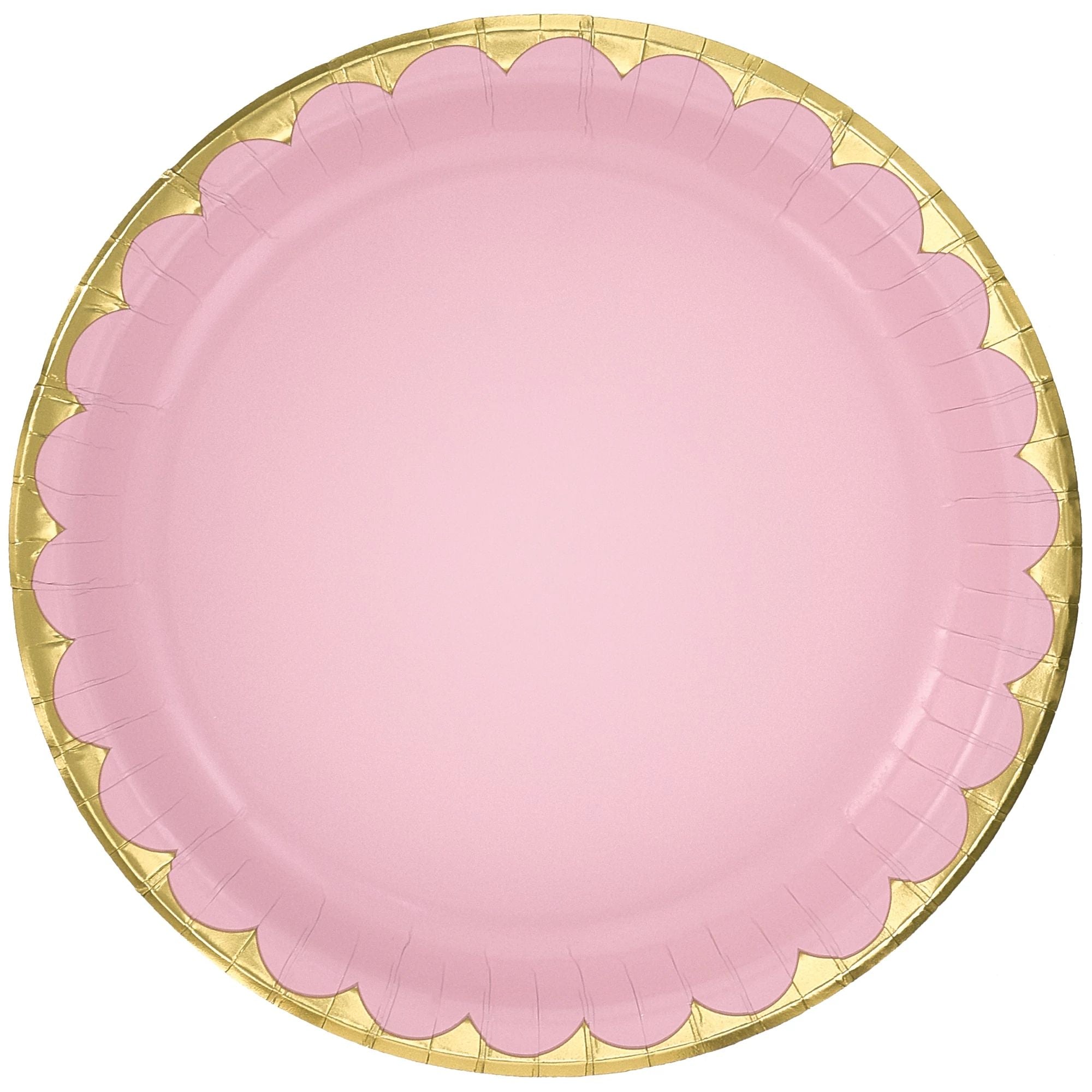 10" Metallic Paper Plate - Rose