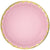 10" Metallic Paper Plate - Rose