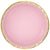 6 3/4" Metallic Paper Plate - Rose