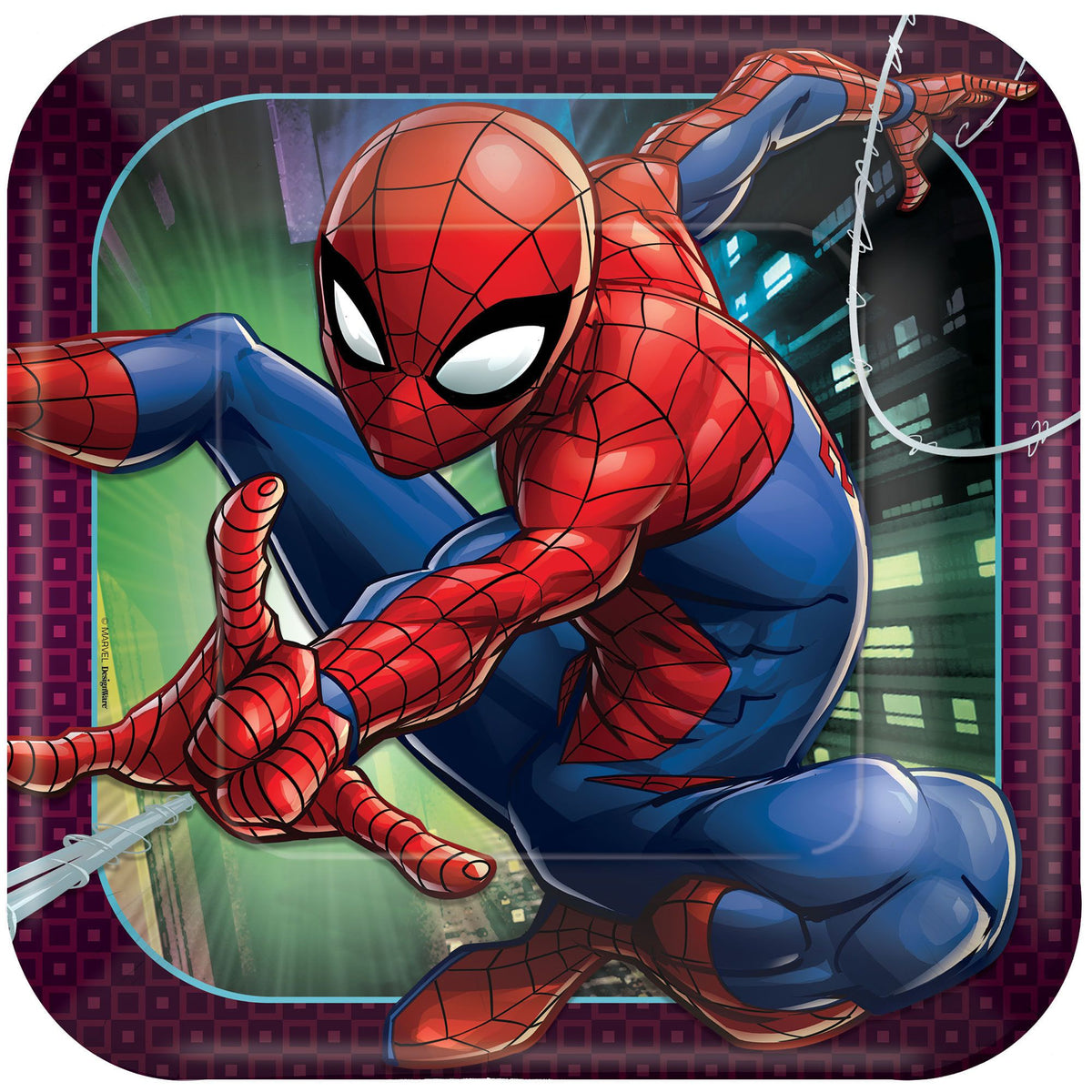 Spider-Man™ Webbed Wonder 9" Square Plates
