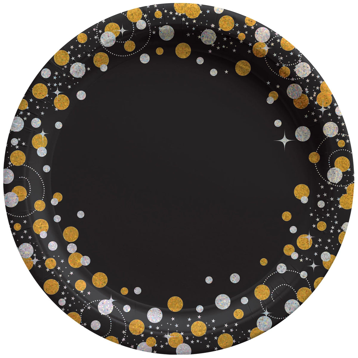 Sparkling Celebration Round Plates, 9&quot;