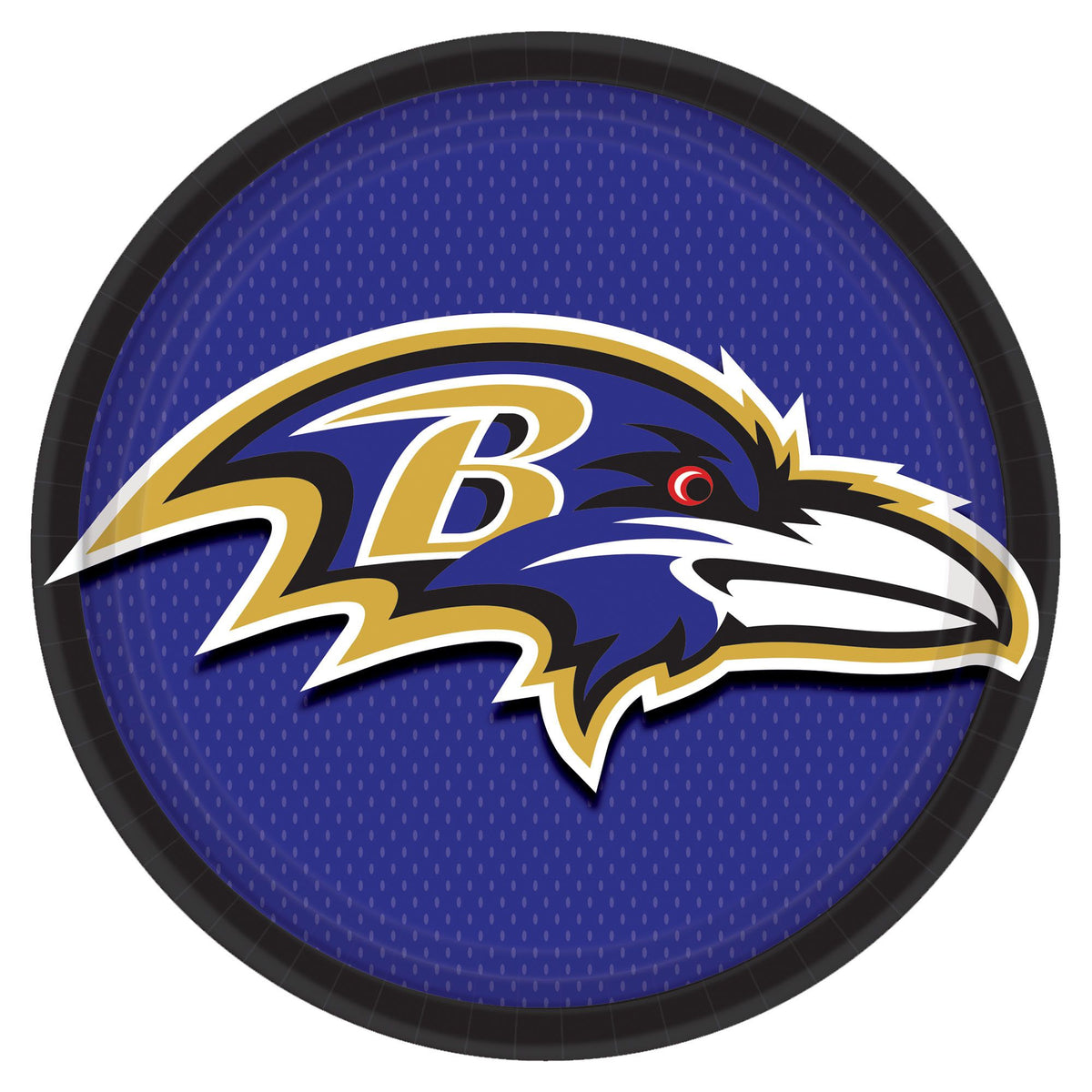 Baltimore Ravens Round Lunch Plates