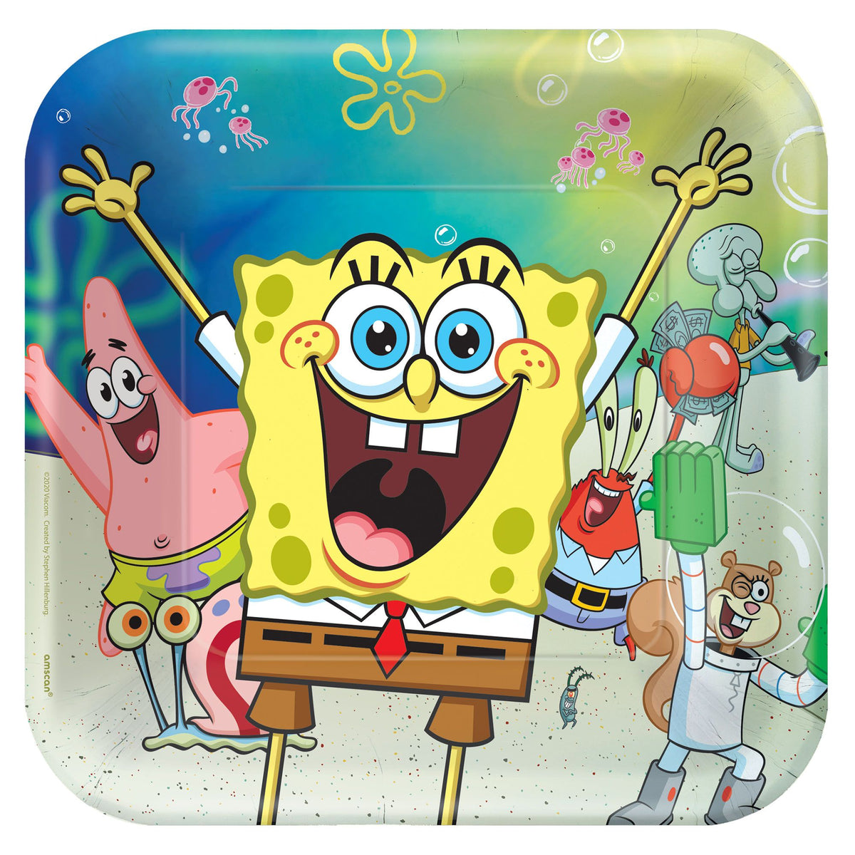 SpongeBob© 9&quot; Square Plates