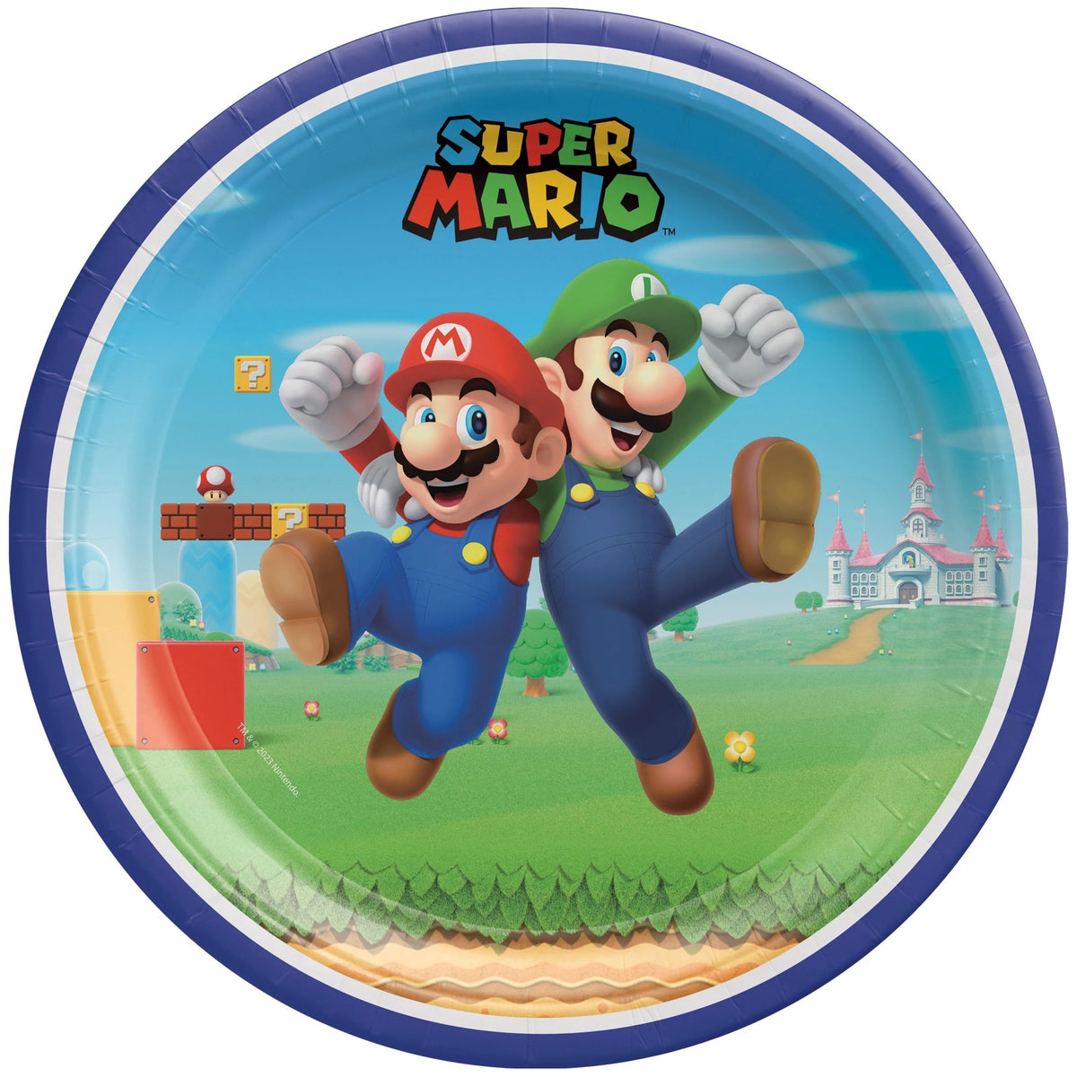 Super Mario Brothers 9&quot; Round Plates