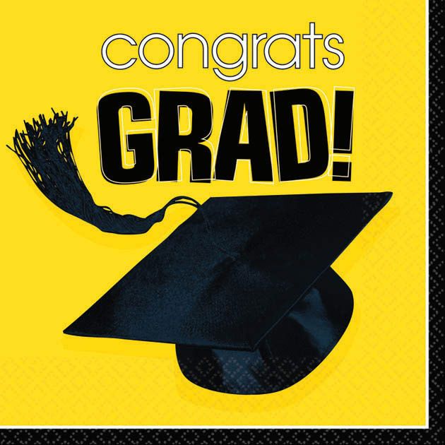 &#39;Congrats Grad&#39; Beverage Napkins